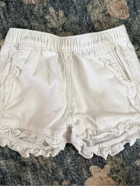 2T Crewcuts White Ruffle Shorts